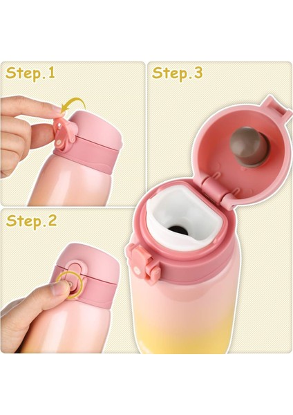 Çocuk Su Şişesi, 24 Saat Soğutma ve 12 Saat Sıcak Tutma Için Çift Duvar Vakum Yalıtımlı Paslanmaz Çelik Şişe (Yurt Dışından) fırsatları