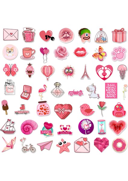 Pembe Sevgili Aşk Çıkartmalarını Itiraf Ediyor, 50'li Set, Suya Dayanıklı ve Uv'ye Dayanıklı, Tüm Aletleriniz Için Harika (Yurt Dışından) fiyatları