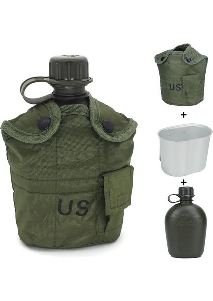 1000 ml Büyük Kapasiteli Spor Açık Hdpe Su Isıtıcısı Taşınabilir Su Şişesi Katlanır 700 ml Kupa Askeri Kamuflaj Çanta (Yurt Dışından) fırsatları