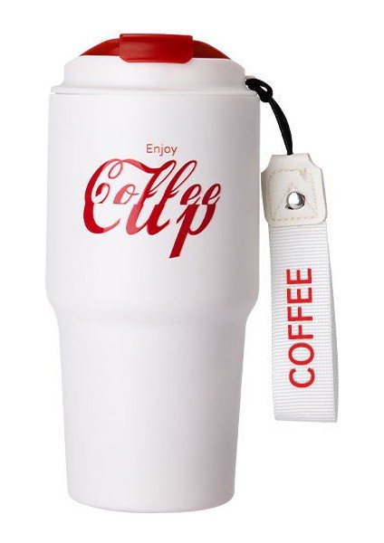 Çift Katmanlı Büyük Kapasiteli Araba Kupa Tatil Hediyesi Paslanmaz Çelik Kahve Kupa, 590 ml (Yurt Dışından)