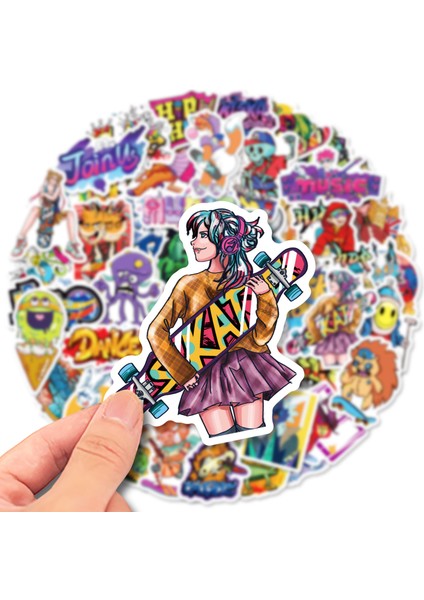 Sokak Graffiti Kişilik Yaratıcılık Çıkartmaları, 50'li Set, Suya Dayanıklı ve Uv'ye Dayanıklı, Tüm Aletleriniz Için Harika (Yurt Dışından)