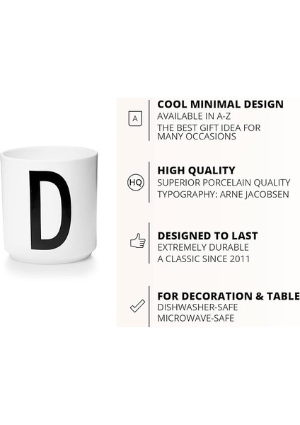 Mektup Kahve Fincanı / Mektup Kupa Basit Tarzı (Mektup D) (Yurt Dışından) fiyatları