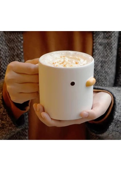 Komik Civciv Kahve Kupa, El Yapımı Sır Ördek Fincan, Güvenlik Seramik Süt Latte Kupalar, 14OZ Sevimli Çay Bardağı. Kahve ve Çay Severler Için En Iyi Hediyeler (Yurt Dışından)