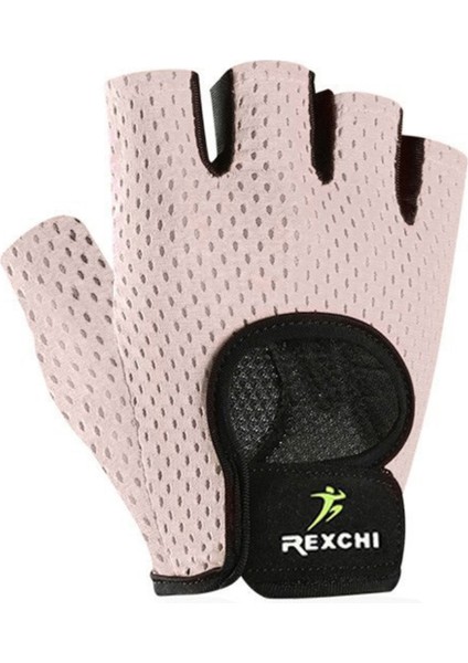 Spor Eldivenleri Yarım Parmak Bayan Koruma Dambıl Yatay Çubuk Egzersiz Bisiklet Dağcılık Kaymaz Nefes Alabilen (S,XG31 Yaz Ortası Tozu) (Yurt Dışından)