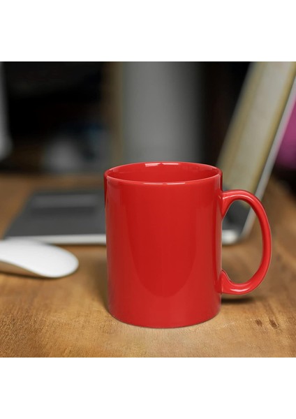 12 OZ Ekstra Büyük Seramik Kahve Kupa, Klasik Porselen Süper Büyük Çay Bardağı Ofis ve Ev için Kulplu, Kırmızı (Yurt Dışından) modelleri