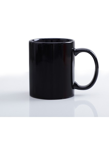 12 Oz Ekstra Büyük Seramik Kahve Kupa, Ofis ve Ev Için Kulplu Klasik Porselen Süper Büyük Çay Bardağı, Siyah (Yurt Dışından)