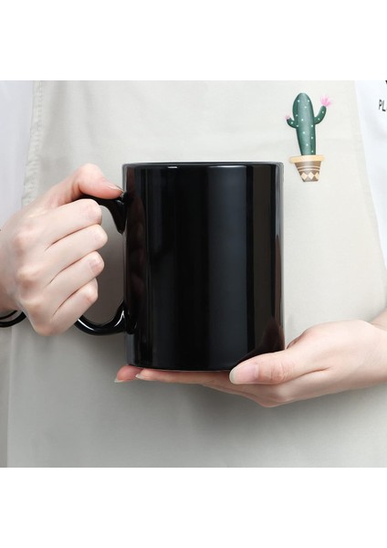 12 Oz Ekstra Büyük Seramik Kahve Kupa, Ofis ve Ev Için Kulplu Klasik Porselen Süper Büyük Çay Bardağı, Siyah (Yurt Dışından) fırsatları