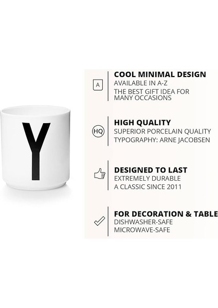 Mektup Kahve Fincanı/mektup Kupa Basit Tarzı (Mektup Y) (Yurt Dışından) fiyatları