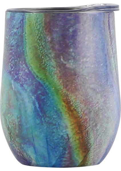 Yumurtalık Paslanmaz Çelik Yaratıcı U Şeklinde Kırmızı Şarap Termos Bardak Büyük Göbek 12OZ Yumurta Kabuğu Bardak Yıldız Sedef (Yurt Dışından)