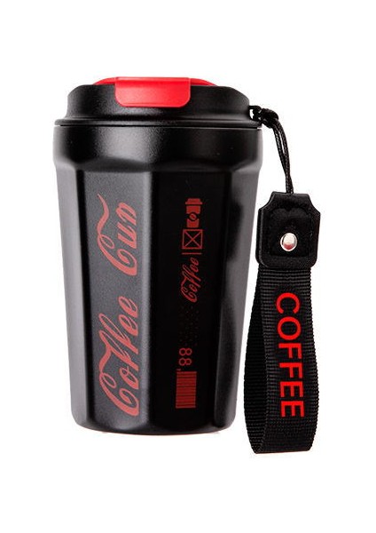 Çift Katmanlı Büyük Kapasiteli Araba Kupa Tatil Hediyesi Paslanmaz Çelik Kahve Kupa, 390 ml (Yurt Dışından)