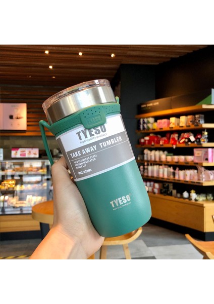 Çift Katmanlı Büyük Kapasiteli Araba Kupa Tatil Hediyesi Paslanmaz Çelik Pipetli Bardak, 550ML (Yurt Dışından) fiyatları