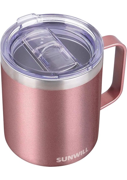 14 Oz Kahve Kupa, Kapaklı Vakum Yalıtımlı Kamp Kupa, Çift Duvar Paslanmaz Çelik Seyahat Tumbler Bardak, Kahve Termos Dış Mekan ，tyrant Gold (Yurt Dışından)