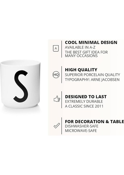 Mektup Kahve Fincanı / Mektup Kupa Basit Tarzı (S Harfi) (Yurt Dışından) fiyatları