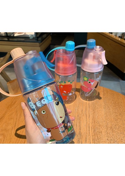 Yeni Yaratıcı Sprey Bardağı Açık Taşınabilir Spor Su Bardağı Soğutma Yaz Çocuk Taşınabilir Plastik Sprey Su Bardağı Yeşil 600ML Renk Kutusu (Yurt Dışından) modelleri