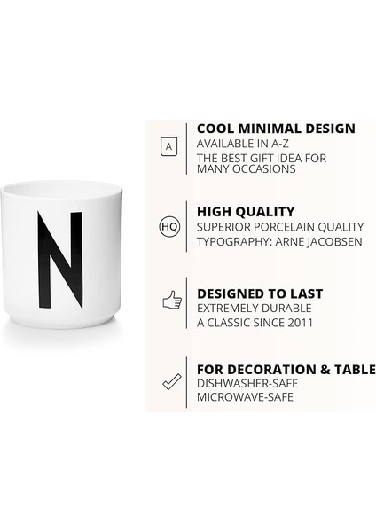 Mektup Kahve Fincanı / Harf Kupa Basit Tarzı (Mektup N) (Yurt Dışından) fiyatları