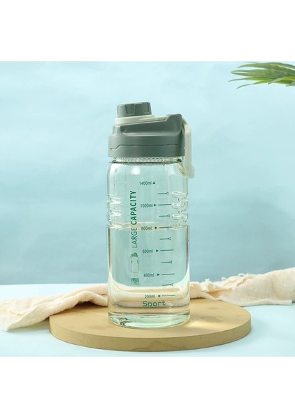 1.5l Spor Su Şişesi Büyük Kapasiteli Yüksek Sıcaklığa Dayanıklı Plastik Bardak Spor Çevre Dostu Taşınabilir Seyahat Uzay Bardağı (Yeşil) (Yurt Dışından) modelleri