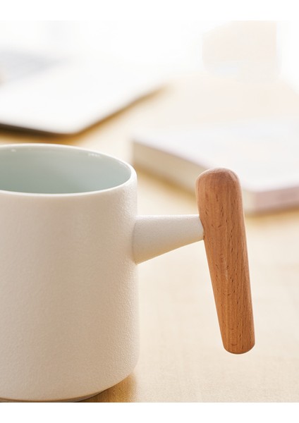 Seramik Kahve Kupa, Ofis ve Ev Için Çay Fincanları, Kapaklı 14OZ Kahve Fincanı Kahve Kaşığı, Doğum Günü, Yılbaşı Hediyeleri, Yeni Eve Taşınma Hediyeleri Yeni Ev, Yeşil (Yurt Dışından) modelleri