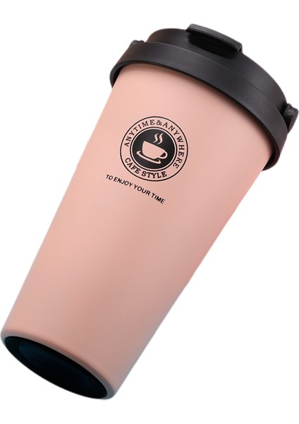 Çift Katmanlı Büyük Kapasiteli Araba Kupa Tatil Hediyesi Paslanmaz Çelik Hasır Bardak, 500 ml (Yurt Dışından)