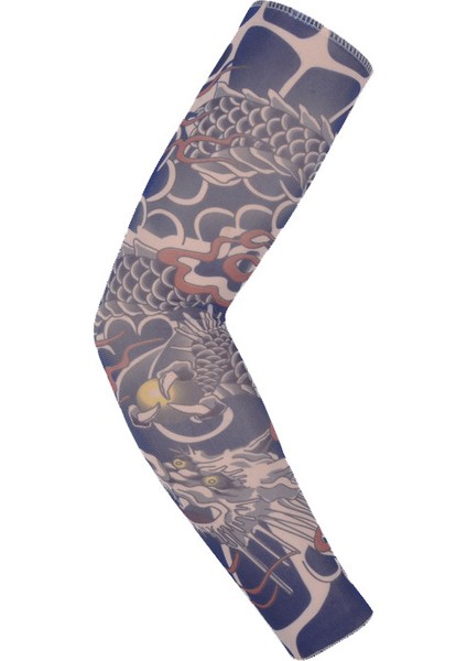 Sahte Geçici Dövme Kollu Yetişkin Kadın Erkek Elastik Kol Çorap Üzerinde Kayma Unisex Parti Cadılar Bayramı Dövme Biker Güneş Bloğu 1 PAIR-GKK020 (Yurt Dışından)