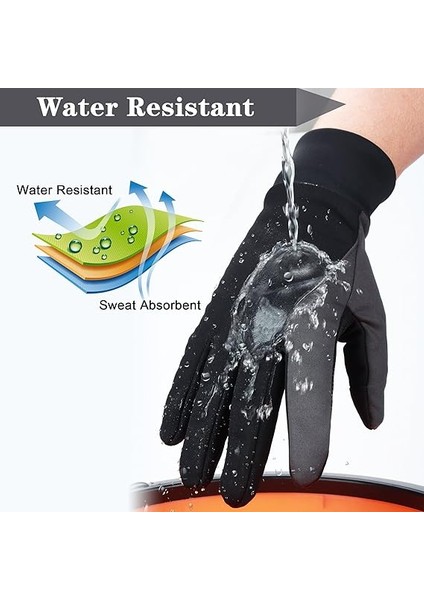 Kış Termal Eldiven Erkek Kadın Dokunmatik Ekran Suya Dayanıklı Rüzgar Geçirmez Kaymaz Isıtmalı Eldiven Eller Sıcak (S, Siyah) (Yurt Dışından) fırsatları