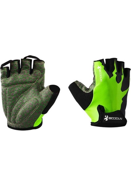 Bisiklet Eldivenleri Dağ Bisikleti Eldivenleri Parmaksız, Erkekler ve Kadınlar Için Kaymaz Nefes Alabilir Bisiklet Eldiveni-Yeşil(M) (Yurt Dışından)