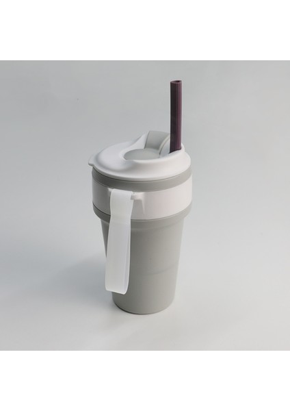 Katlanabilir Kahve Fincanı, Taşınabilir Katlanabilir Seyahat Kupa, 15OZ450ML Dayanıklı ve Yeniden Kullanılabilir Kamp Kupası, Seyahat Için Pipetli ve Kapaklı Silikon Cep Bardak, Aç (Yurt Dışından) fiyatları