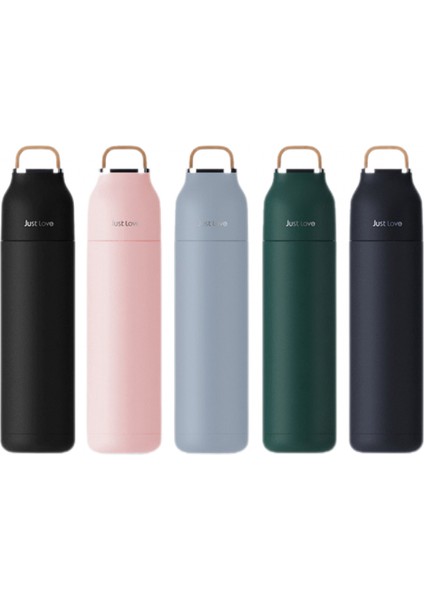 Yalıtım Kabı Kore Versiyonu Paslanmaz Çelik Su Bardağı Taşınabilir Öğrenci Erkek ve Kız Büyük Kapasiteli Bardak Pembe (Yurt Dışından) fiyatları