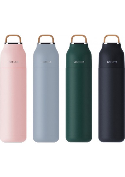 Yalıtım Kabı Kore Versiyonu Paslanmaz Çelik Su Bardağı Taşınabilir Öğrenci Erkek ve Kız Büyük Kapasiteli Bardak Pembe (Yurt Dışından) modelleri