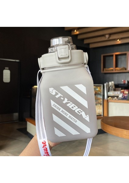 1.5l Büyük Kapasiteli Su Şişesi Kordon ile Açık Alan Sporları Koşu Spor Salonu Eğitimi Plastik Spor Seyahat Kaya Tırmanışı Şişeleri (Gri) (Yurt Dışından) fiyatları