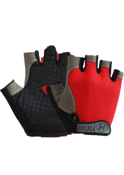 Bisiklet Eldivenleri Erkekler Kadınlar Için Bisiklet Eldivenleri, Yarım Parmak Bisiklet Eldiveni Yol Bisiklet Eldivenleri Şok Emici Dağ Bisikleti Eldivenleri-Kırmızı (Xl) (Yurt Dışından)