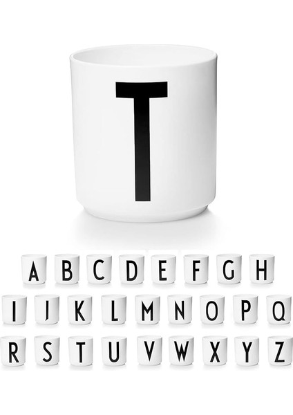 Mektup Kahve Fincanı / Mektup Kupa Basit Tarzı (T Harfi) (Yurt Dışından)