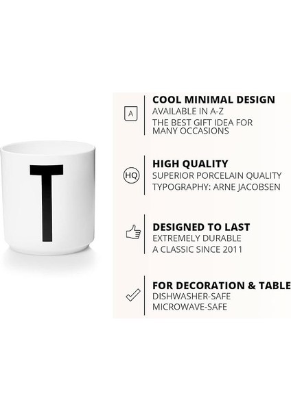 Mektup Kahve Fincanı / Mektup Kupa Basit Tarzı (T Harfi) (Yurt Dışından) fiyatları