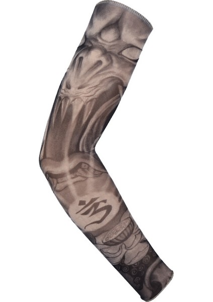 Sahte Geçici Dövme Kollu Yetişkin Kadın Erkek Elastik Kol Çorap Üzerinde Kayma Unisex Parti Cadılar Bayramı Dövme Biker Güneş Bloğu 1 PAIR-GKK009 (Yurt Dışından)