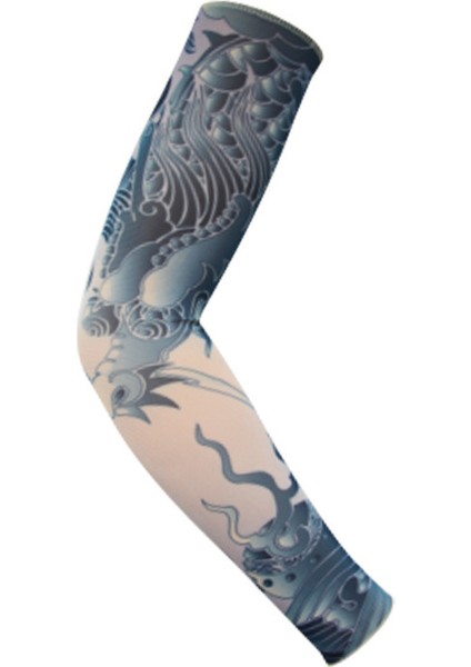 Sahte Geçici Dövme Kollu Yetişkin Kadın Erkek Elastik Kol Çorap Üzerinde Kayma Unisex Parti Cadılar Bayramı Dövme Biker Güneş Bloğu 1 PAIR-GKK012 (Yurt Dışından)