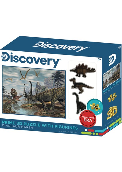 - Dinozor Bataklığı 100 Parça Puzzle ve Figür Set 15546