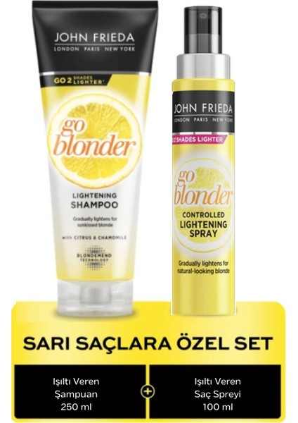 Go Blonder Sarı Saçlar Için Özel Set Go Blonder Sprey 100 ml + Go Blonder Şampuan 250 ml