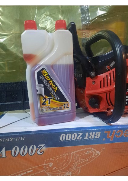 ÖZEL MOTOR KORUYUCU 2T YAĞ 1 Litre BARTECH KIRMIZI MOTOR YAĞ KORUYUCU