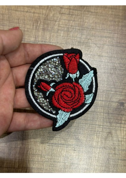 8x7 cm Ütü Ile Yapışan Taş ve Nakış Işleme Arma Yama Dikiş Hobi Aksesuarı
