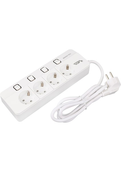 Vea VE-XMAN104 A Class 4'lü Anahtarlı 1.5 Metre Grup Priz Akım Korumalı Priz 2 USB 4000 Watt 16 Amper Isıya Dayanıklı modelleri