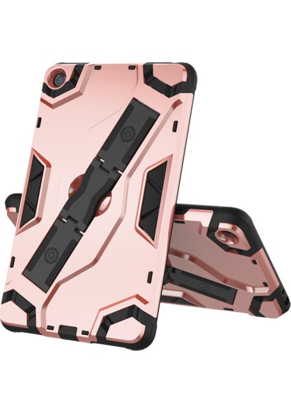 Apple iPad 5. Nesil iPad 6. Nesil iPad Air iPad Air 2 iPad Pro 9.7 Inç Için Uyumlu Tank Kılıf Silikon Zırhlı Standlı Darbeye Dayanıklı Escort Defender Bakır-Rosegold modelleri