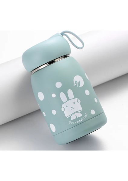 Cicibears 320ML Tavşan Figürlü Paslanmaz Çelik Yalıtımlı Kupa - Gri (Yurt Dışından)