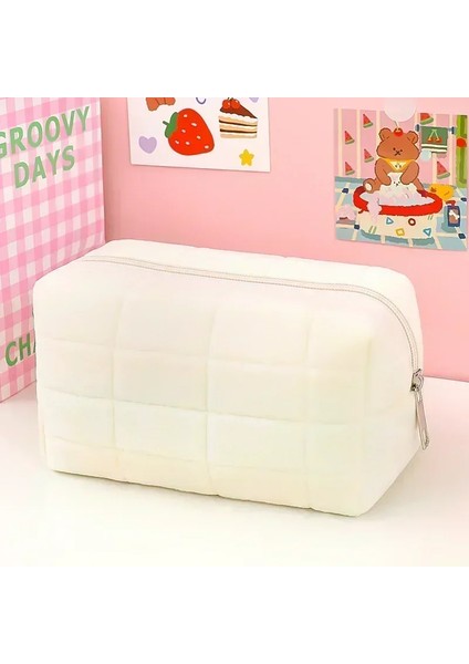 Cicibears Kadın Seyahat Makyaj Çantası - Beyaz (Yurt Dışından)
