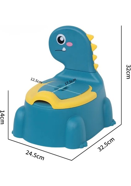 Cicibears Dinozor Bebek Lazımlık Eğitim Tuvalet Koltuğu - Mavi (Yurt Dışından)