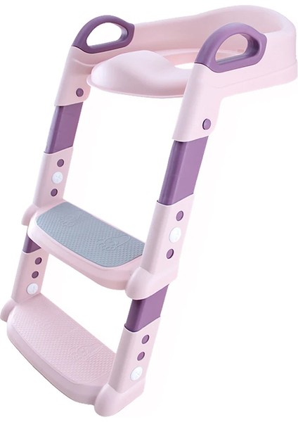 Cicibears Basamaklı Katlanabilir Çocuk Tuvaleti - Pembe (Yurt Dışından)