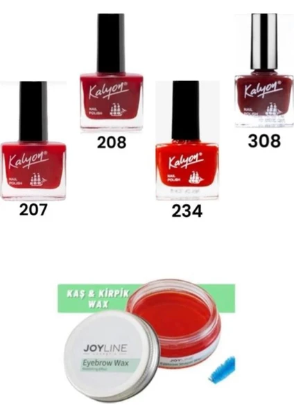 Oje 207-208-234-308+JOY Line Kaş Şekillendirici ve Sabitleyici Wax 50ML