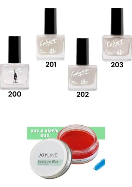 Oje 200-201-202-203+Joy Line Kaş Şekillendirici Ve Sabitleyici Wax 50 ml
