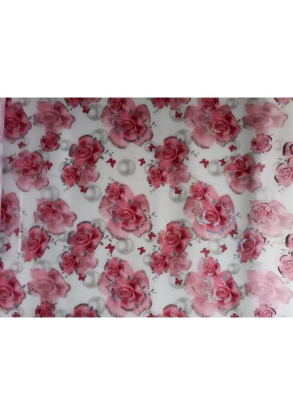 ŞEFFAF DESENLİ MASA ÖRTÜSÜ 1,7 mm 80 cmx 100 cm Pvc Kaymaz Masa Örtüsü