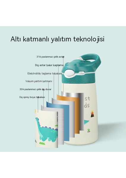 Çocuk 316 Paslanmaz Çelik Bebek Ördek Gagası Pipet Yalıtım Bardak Spor Hediye Su Şişesi Özel Logo (Yurt Dışından)