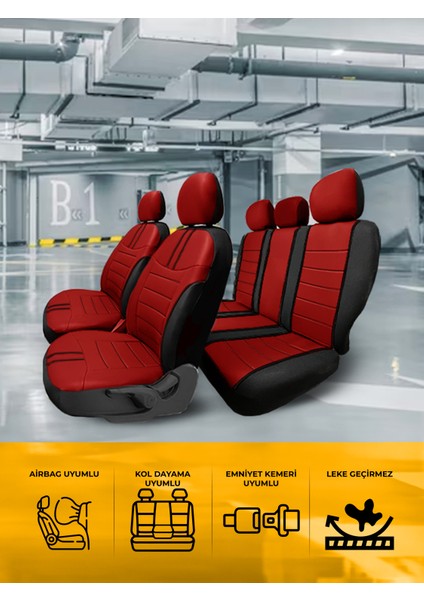 Audi A6 C6 Serisi Uyumlu Binek ve Tic. Araçlar Için Uyumlu Elegance Deri Modüler Koltuk Klf Set