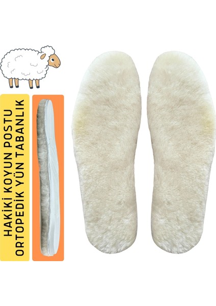 Gerçek Koyu Postu Yün Tabanlık, Kışlık Sıcak Tutan Anatomik Ayakkabı Tabanlığı, 1 Çift fiyatları